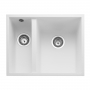 Rangemaster Oridian 1.5 Bowl Undermount Kitchen Sink with Waste Kit 560mm L x 440mm W - Arctic White