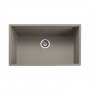 Rangemaster Oridian 1.0 Bowl Undermount Kitchen Sink with Waste Kit 760mm L x 440mm W - Pebble