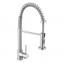 Rangemaster Pro Spray Spring Single Lever Kitchen Sink Mixer Tap - Chrome