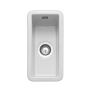 Rangemaster Rustique 1.0 Bowl Ceramic Kitchen Sink with Waste Kit 234mm L x 460mm W - White
