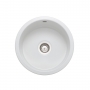 Rangemaster Rustique 1.0 Bowl Ceramic Inset or Undermount Kitchen Sink 445mm L x 445mm W - White