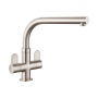 Rangemaster Salorno Dual Lever Kitchen Sink Mixer Tap - Brushed
