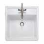 Rangemaster 1.0 Bowl Butler Fireclay Kitchen Sink with Waste Kit 597mm L x 630mm W - White