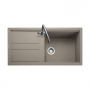 Rangemaster Topaz 1.0 Bowl Inset Granite Kitchen Sink with Waste Kit 1000mm L x 510 W - Pebble