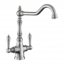 Rangemaster Waverley Dual Lever Kitchen Sink Mixer Tap - Polished Nickel