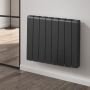 Reina Aron Die Cast Horizontal Electric Aluminium Black Radiator