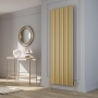 Reina Caldaro Brass Effect Vertical Aluminium Designer Radiator