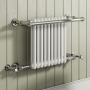 Reina Camden Chrome/White Radiator Towel Rail