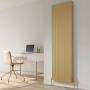 Reina Melvin Brass Effect Vertical Aluminium Designer Radiator