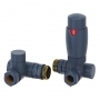 Reina Modal Dual Fuel Corner Radiator Valves Pair - Anthracite