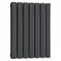 Reina Neval Double Horizontal Aluminium Radiator 600mm H x 404mm W Anthracite