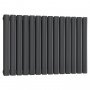 Reina Neval Double Horizontal Aluminium Radiator 600mm H x 817mm W Anthracite