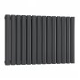 Reina Neval Single Horizontal Aluminium Radiator 600mm H x 817mm W Anthracite