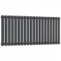 Reina Neval Single Horizontal Aluminium Radiator 600mm H x 1171mm W Anthracite