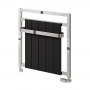Reina Newbury Horizontal Aluminium Radiator 705mm H x 675mm W - Black