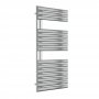 Reina Scalo Designer Heated Towel Rail 1120mm H x 500mm W Brushed Stainless Steel