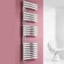 Reina Scalo Designer Heated Towel Rail 826mm H x 500mm W Polished Stainless Steel