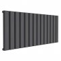 Reina Vicari Single Horizontal Aluminium Radiator 600mm H x 1400mm W Anthracite
