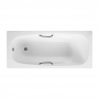 Roca Carla Eco Anti-Slip Single Ended Steel Bath with Grip Holes - 1700mm x 700mm - 2 Tap Hole