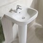 Roca Debba Wall Hung Basin with Full Pedestal 450mm W - 1 Tap Hole