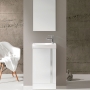 Royo Elegance 450mm 1-Door Floor Standing Vanity Unit with Bathroom Mirror