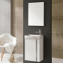 Royo Elegance 450mm 1-Door Wall Hung Vanity Unit with Bathroom Mirror