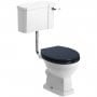 Signature Aphrodite Low Level Toilet with Lever Cistern - Indigo Ash Soft Close Seat