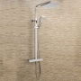 Sagittarius Aqua Thermostatic Bar Mixer Shower Valve with Riser Kit and Fixed Head - Chrome