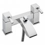 Sagittarius Arke Bath Shower Mixer Tap with Shower Kit Pillar Mounted - Chrome