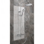 Sagittarius Aurora Deluxe Bar Shower Mixer with Shower Kit + Fixed Head - Chrome