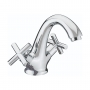 Sagittarius Avant Mono Basin Mixer Tap with Sprung Waste Dual Handle - Chrome