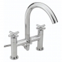 Sagittarius Avant Bath Shower Mixer Tap with Shower Kit Pillar Mounted - Chrome