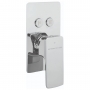 Sagittarius Blade Thermostatic Concealed Shower Valve Dual Push Button - Chrome