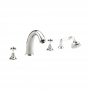 Sagittarius Churchmans 4-Hole Bath Shower Mixer Tap Pillar Mounted - Chrome