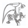 Sagittarius Churchmans Deluxe Bath Shower Mixer Tap with Shower Kit Pillar Mounted - Chrome