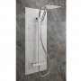 Sagittarius Curve Thermostatic Bar Mixer Shower with Shower Kit + Fixed Head - Chrome