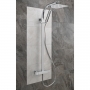 Sagittarius Curve Thermostatic Bar Mixer Shower with Shower Kit + Fixed Head - Chrome