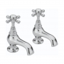 Sagittarius Edwardian Basin Taps Pair - Chrome