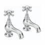 Sagittarius Edwardian Crosshead Bath Taps Pair - Chrome