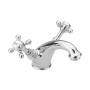 Sagittarius Edwardian Deluxe Monobloc Basin Mixer Tap with Sprung Waste - Chrome