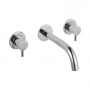 Sagittarius Ergo 3-Hole Basin Mixer Tap Wall Mounted Chrome