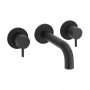 Sagittarius Ergo 3-Hole Basin Mixer Tap Wall Mounted - Black