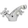 Sagittarius Fantasy Dual Handle Mono Basin Mixer Tap with Waste - Chrome