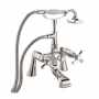 Sagittarius Fitzerald Bari Bath Shower Mixer Tap with Shower Kit Pillar Mounted - Chrome