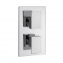 Sagittarius Flow Thermostatic Concealed Shower Valve Dual Handle - Chrome