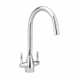 Sagittarius Forme Mono Kitchen Sink Mixer Tap Dual Handle - Chrome