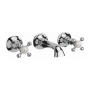 Sagittarius Kensington 3-Hole Basin Mixer Tap Wall Mounted - Chrome/White