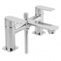Sagittarius Kvell Bath Shower Mixer Tap with Shower Kit Pillar Mounted - Chrome
