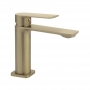 Sagittarius Kvell Monobloc Basin Mixer Tap with Sprung Waste - Brushed Brass