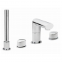 Sagittarius Oveta 4-Hole Bath Shower Mixer Tap Pillar Mounted - Chrome